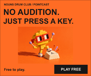 Nouns Drum Club. NO AUDITION. JUST PRESS A KEY. Your first note is a good note. Play free.