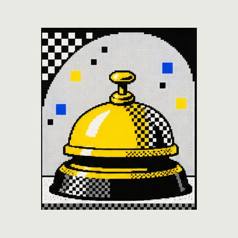 A brass service bell