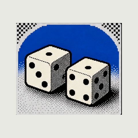 A pair of white dice