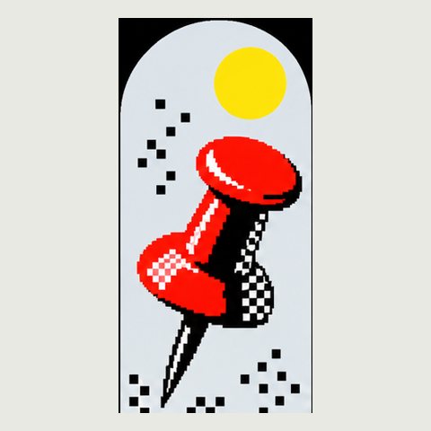 A red push pin