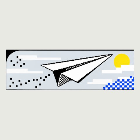 A folded paper airplane
