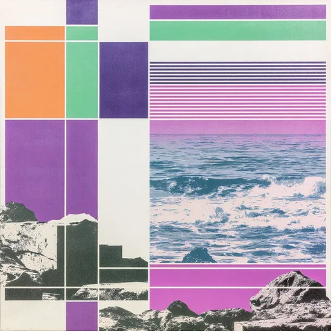 Pastel grid warming in the afternoon — Midjourney source reference