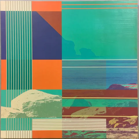 Lime panel glowing in an evening color grid — Midjourney source reference