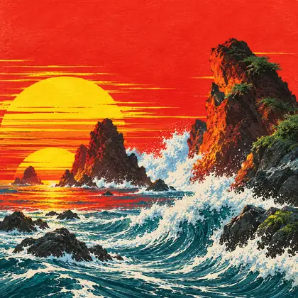 Two Suns in the Foam — V2 interpretation