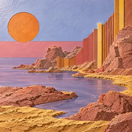 A Shore Cast in Sunlight — V2 interpretation