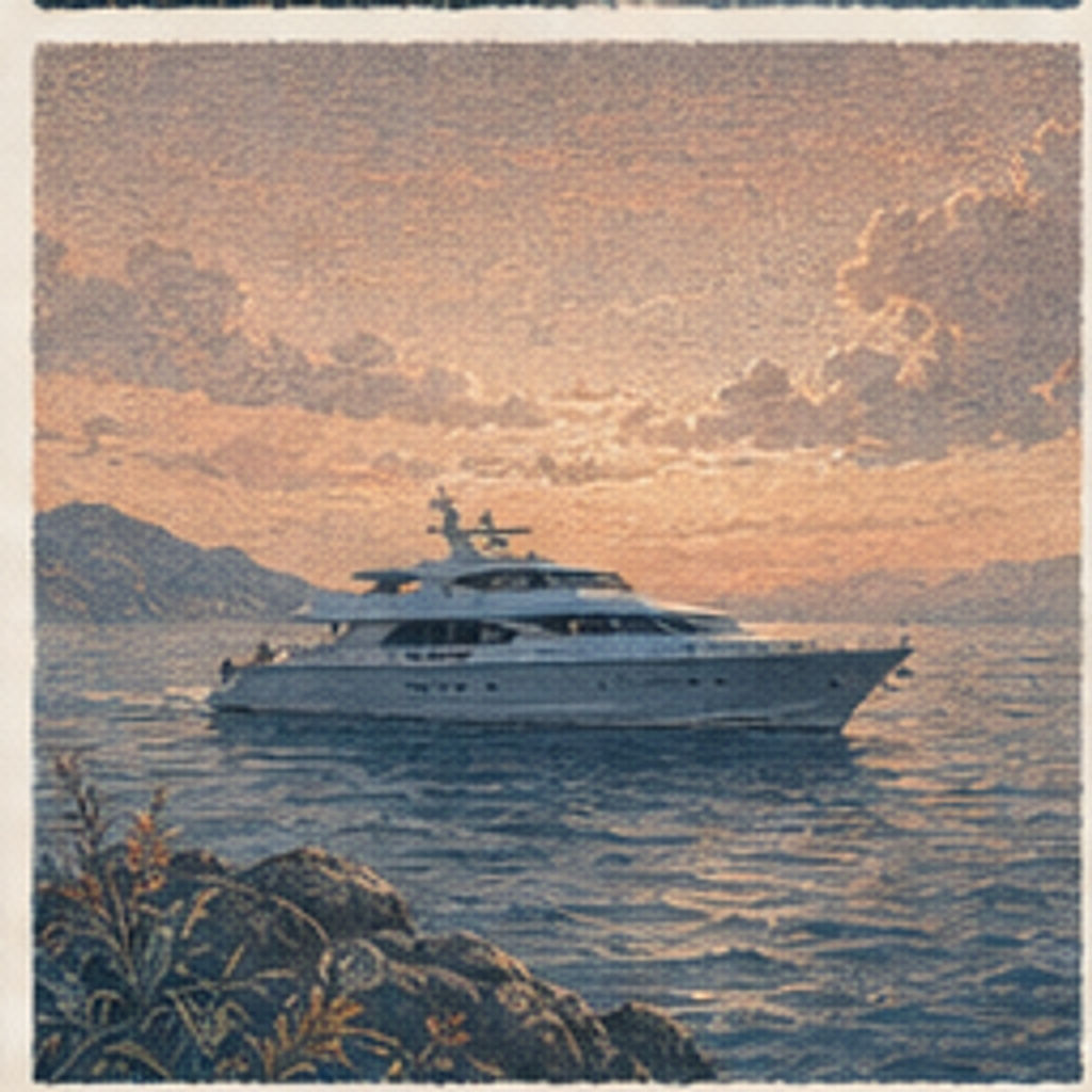 Champagne Yacht: low luxury yacht under champagne sun