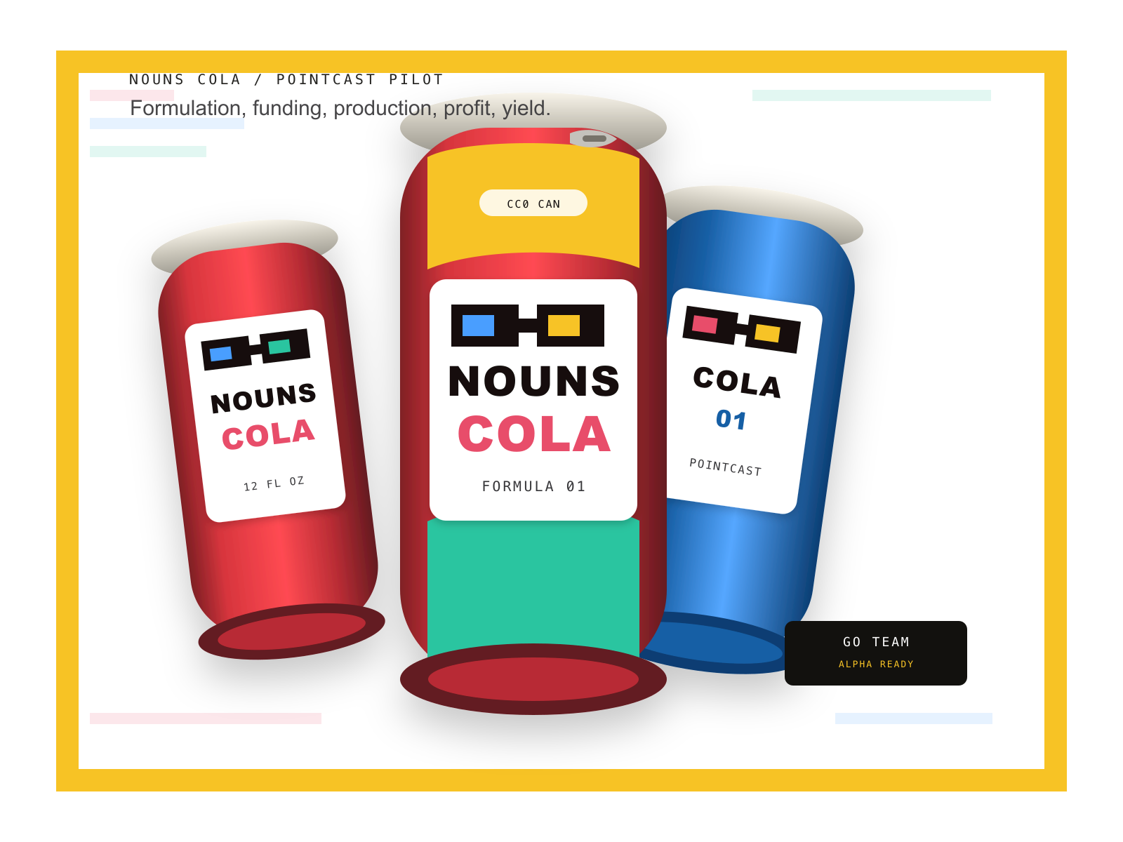 Nouns Cola cans and pilot pack