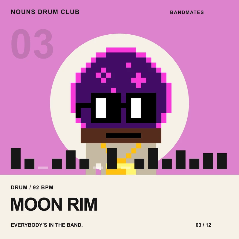 Moon Rim, a proposed Nouns Drum Club drum bandmate