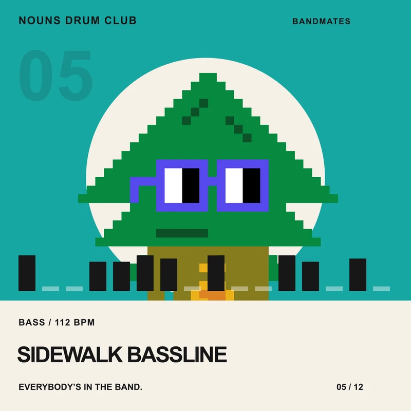 Sidewalk Bassline, a proposed Nouns Drum Club bass bandmate