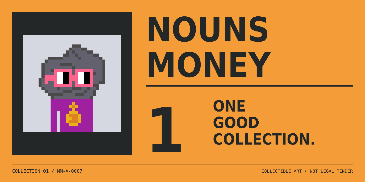 Orange Index: Nouns Money collectible art design using actual Nouns #6