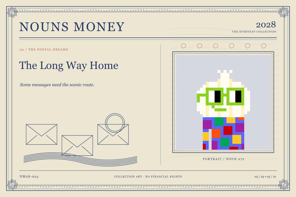 The Long Way Home: authentic Noun #72, digital artwork serial NM28-023