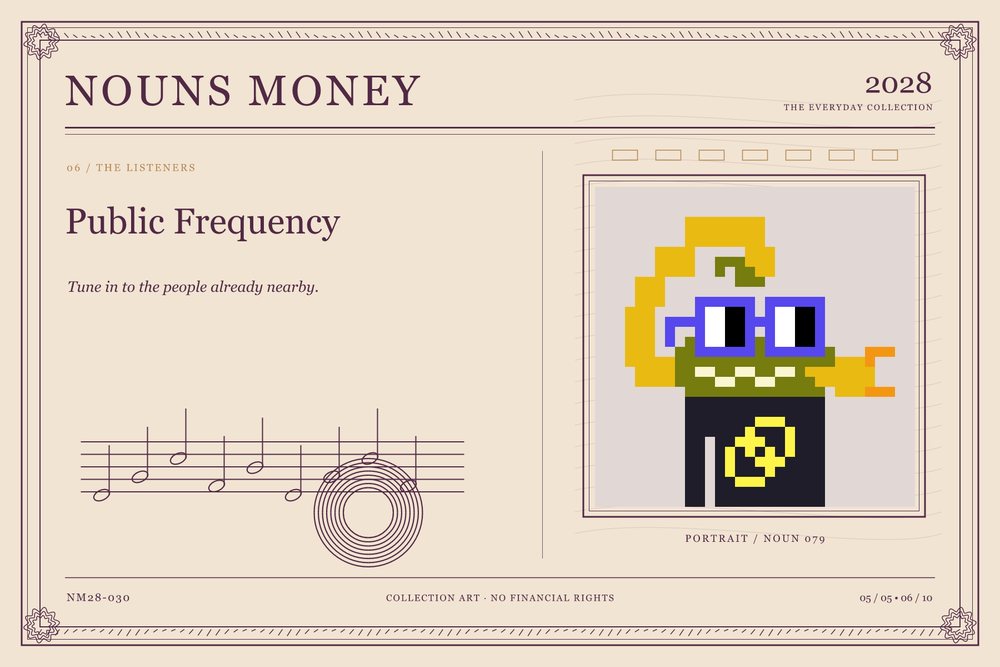 Public Frequency: authentic Noun #79, digital artwork serial NM28-030