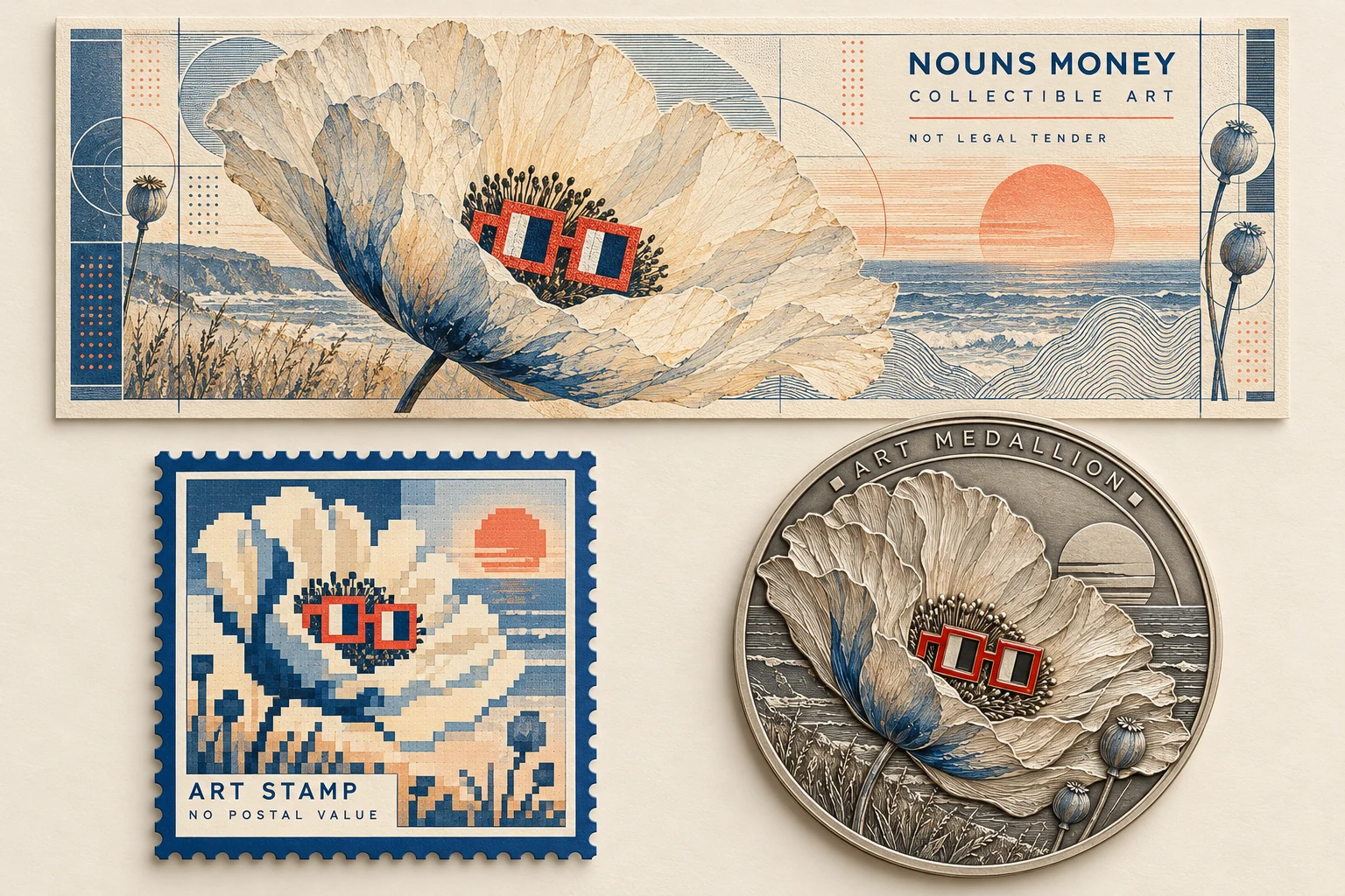 Saltwater Poppy · Flower plates · 2026 · generated design study