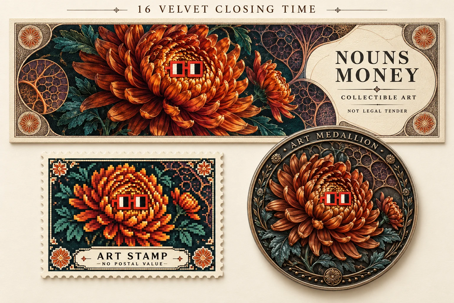 Velvet Closing Time · Flower plates · 2026 · generated design study
