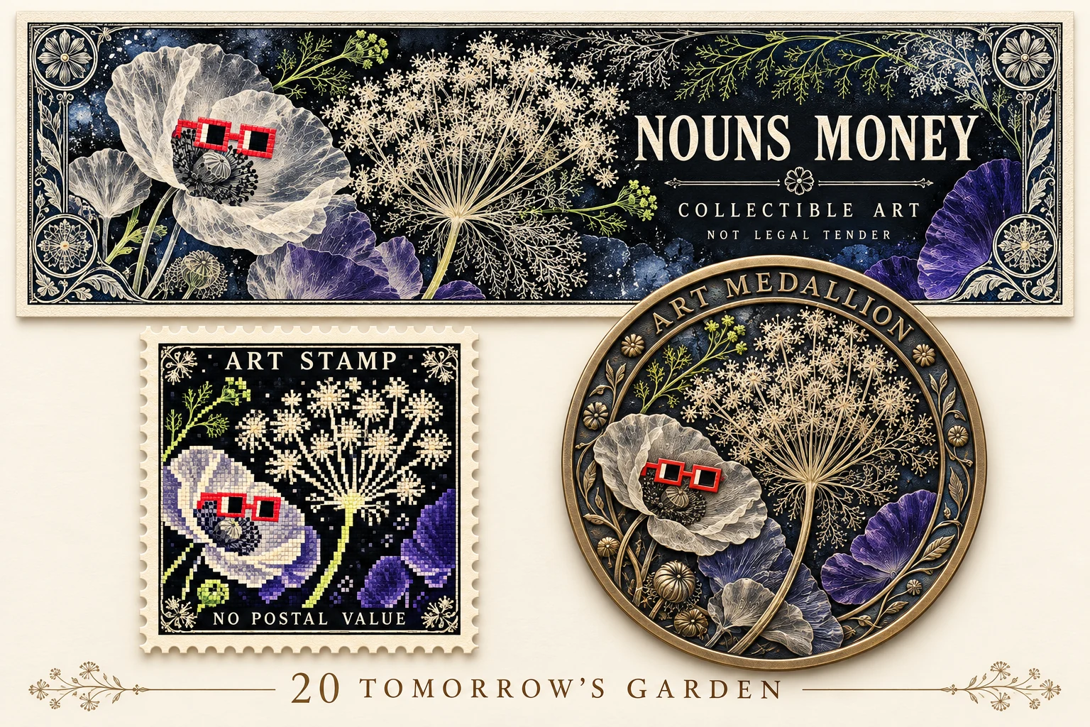 Tomorrow's Garden · Flower plates · 2026 · generated design study