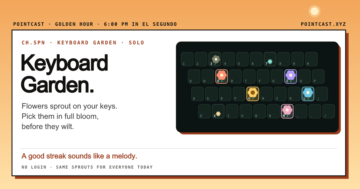 The keyboard arcade · three games on the keys you already have