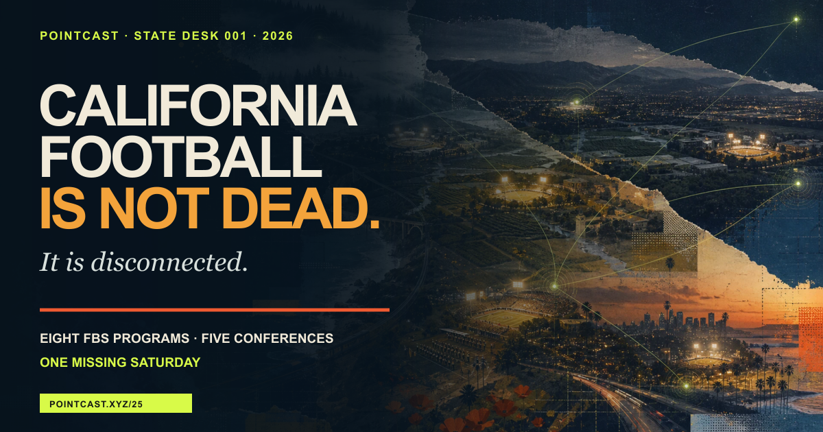 CALIFORNIA FOOTBALL IS NOT DEAD — IT IS DISCONNECTED