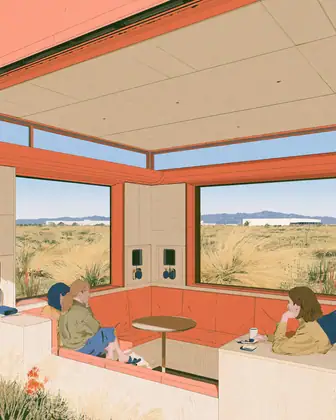 The Listening Room — speculative AI-generated PointCast artwork, variation 1 of 4