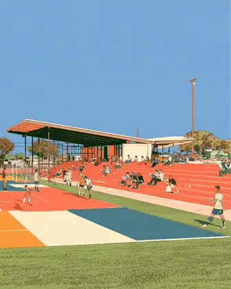 Play Opens the Lesson — speculative AI-generated University of El Segundo artwork, variation 2 of 4