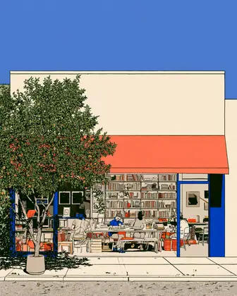 The Open Door Syllabus — speculative AI-generated University of El Segundo artwork, variation 4 of 4