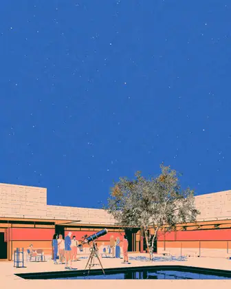 After Dark, Keep Wondering — speculative AI-generated University of El Segundo artwork, variation 3 of 4