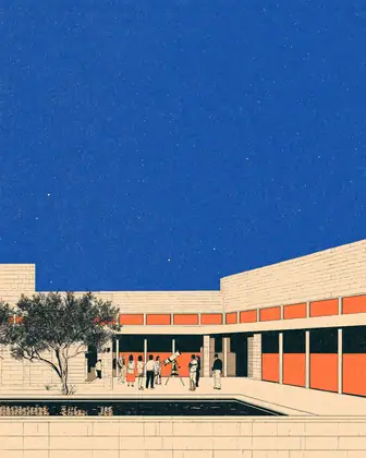 After Dark, Keep Wondering — speculative AI-generated University of El Segundo artwork, variation 4 of 4