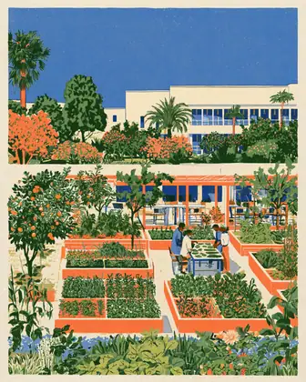 A Season of Questions — speculative AI-generated University of El Segundo artwork, variation 3 of 4