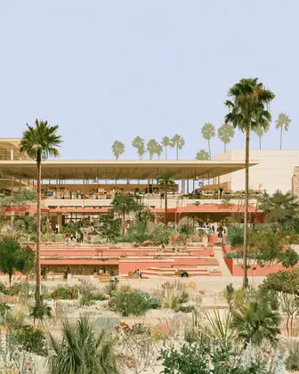 One Roof, Many Questions — speculative AI-generated University of El Segundo artwork, variation 1 of 4