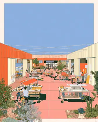 Prototype the Block — speculative AI-generated IndustryNext artwork, variation 2 of 4
