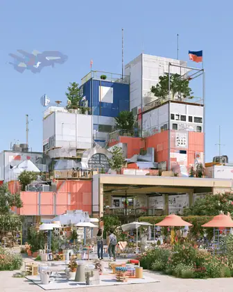 A Second Flight for Materials — speculative AI-generated IndustryNext artwork, variation 4 of 4