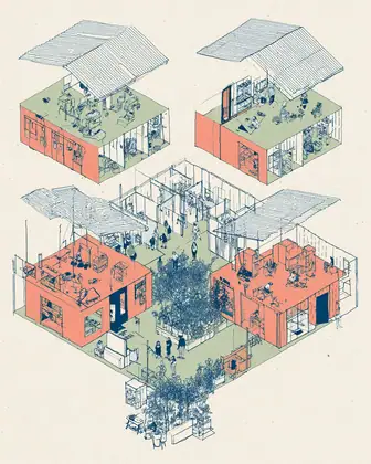 A Factory You Can Understand — speculative AI-generated IndustryNext artwork, variation 1 of 4
