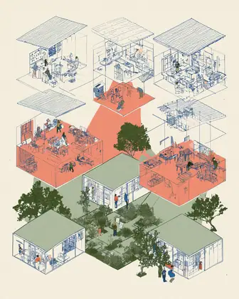A Factory You Can Understand — speculative AI-generated IndustryNext artwork, variation 2 of 4