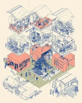 A Factory You Can Understand — speculative AI-generated IndustryNext artwork, variation 4 of 4