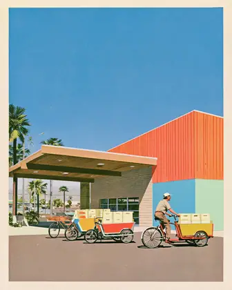 A Smaller Last Mile — speculative AI-generated IndustryNext artwork, variation 2 of 4