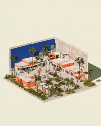 The Block Has Layers — speculative AI-generated ElSegundo.xyz artwork, variation 1 of 4