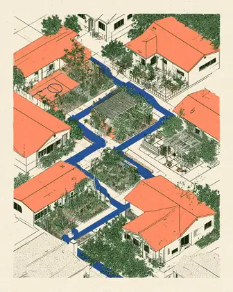 Find the Green Between — speculative AI-generated ElSegundo.xyz artwork, variation 2 of 4