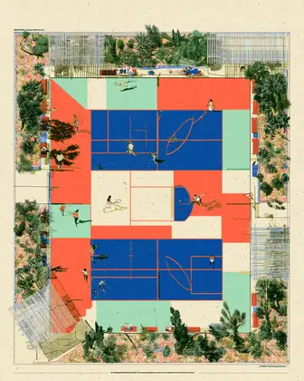 Everybody Gets an Afternoon — speculative AI-generated ElSegundo.xyz artwork, variation 3 of 4