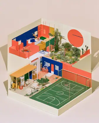 The Local Souvenir Reimagined — speculative AI-generated Nouns Money artwork, variation 4 of 4