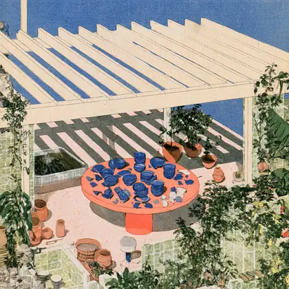 Repair Court — speculative AI-generated Pacific Common Futures artwork, variation 2 of 4
