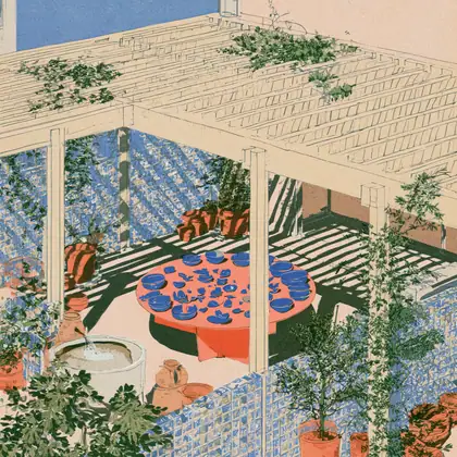Repair Court — speculative AI-generated Pacific Common Futures artwork, variation 3 of 4