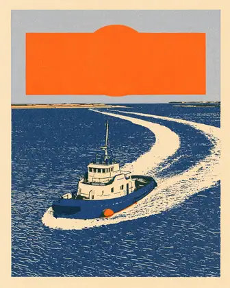 Tug at First Light — speculative AI-generated Pacific Common Futures artwork, variation 1 of 4