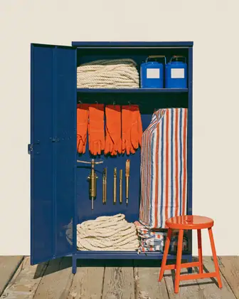 Harbor Repair Locker — speculative AI-generated Pacific Common Futures artwork, variation 4 of 4