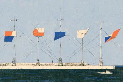 Wind Signal Garden — speculative AI-generated Pacific Common Futures artwork, variation 2 of 4