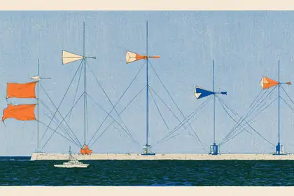 Wind Signal Garden — speculative AI-generated Pacific Common Futures artwork, variation 4 of 4