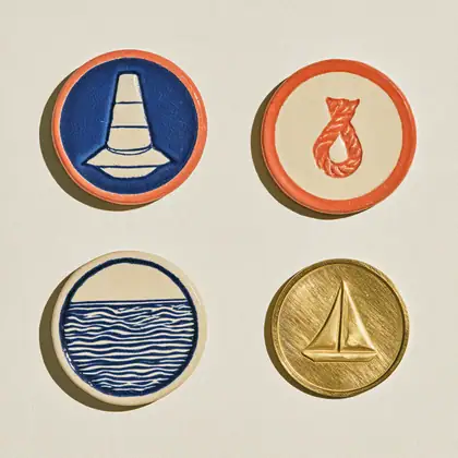 Harbor Token Set — speculative AI-generated Pacific Common Futures artwork, variation 1 of 4
