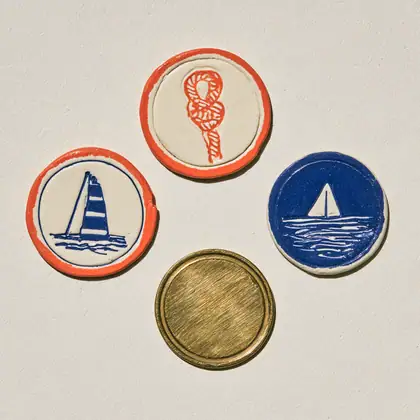 Harbor Token Set — speculative AI-generated Pacific Common Futures artwork, variation 3 of 4