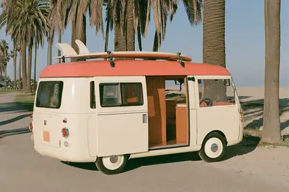 Surf Microvan — speculative AI-generated Pacific Common Futures artwork, variation 1 of 4