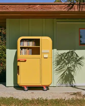 Library Delivery Cart — speculative AI-generated Pacific Common Futures artwork, variation 3 of 4