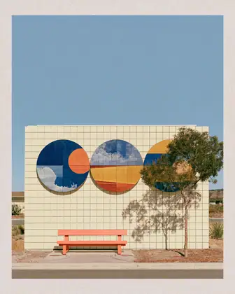 Neighborhood Forecast Wall — speculative AI-generated Pacific Common Futures artwork, variation 4 of 4