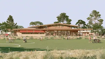 Field House After Class — speculative AI-generated University of El Segundo artwork, variation 1 of 4